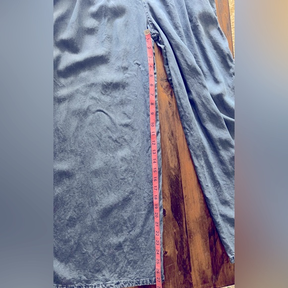 EUC - Never Worn-Jean Wide Leg Over-Alls - Size Medium- (See Measurement Pics) - Picture 10 of 13